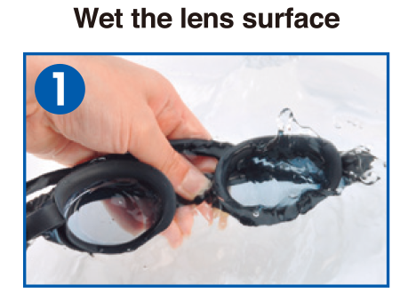 wet the lens surface