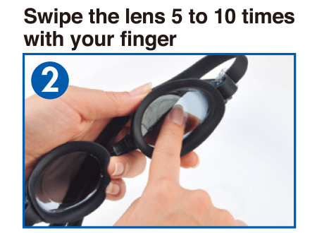 Swipe the lens 5 to 10 times with your finger