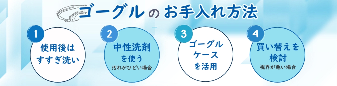 【曇り防止】水泳ゴーグルのお手入れ方法